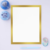 Zakelijk Wit met Gouden Rand Blank Flyer (Enkel)