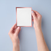 Zakelijk Wit met Roze Rand Blank Flyer (Hand)