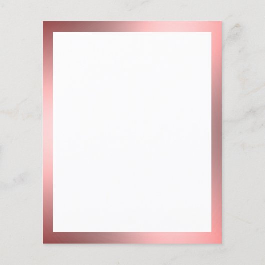 Zakelijk Wit met Roze Rand Blank Flyer (Achterkant)