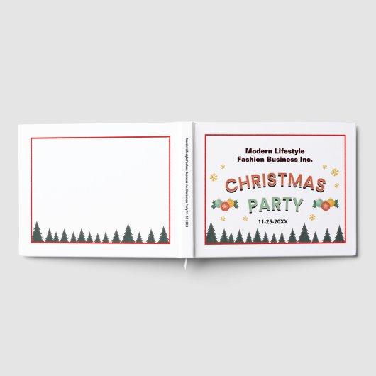 Zakelijk Zakelijk Leuk Kerstfeest Custom Gastenboek (Volledig)