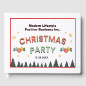 Zakelijk Zakelijk Leuk Kerstfeest Custom Gastenboek (Voorkant)