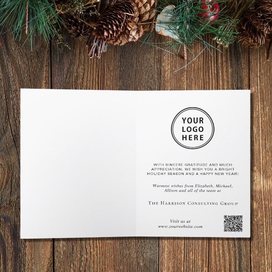 Zakelijk Zakelijk Logo QR Code Kerst Feestdagen Kaart