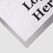 Zakelijk Zilver en Wit Elegant Uw Logo Hier Tissuepapier (Detail)