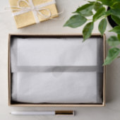 Zakelijk Zilver en Wit Elegant Uw Logo Hier Tissuepapier (Geschenk)