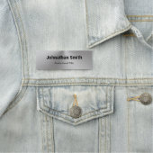 Zakelijk Zilver en Zwarte Naam Professionele Titel Naamplaatje (In situ)