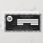 Zakelijk Zilver Zwart Vakantie Cadeaubon (Achterkant)