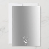 Zakelijk zilveren metallic kerstfeest kaart (Achterkant)