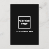 Zakelijk zwart cadeaubon informatiekaartje (Achterkant)