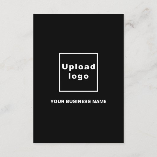 Zakelijk zwart cadeaubon informatiekaartje (Achterkant)