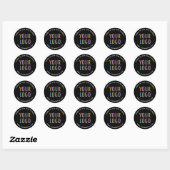 Zakelijk Zwart Dank u Sticker Custom Logo Round (Vel)
