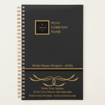 Zakelijk Zwart en Goud Bedrijf Logo Monogram