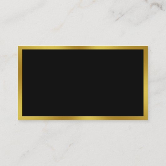 Zakelijk zwart en goud onroerend goed belegger visitekaartje (Achterkant)