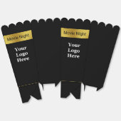 Zakelijk Zwart en Goud Uw Logo Hier Movie Night Bedankdoosjes (Ongevouwen)