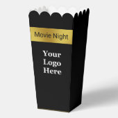 Zakelijk Zwart en Goud Uw Logo Hier Movie Night Bedankdoosjes (Voorkant)
