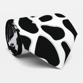 Zakelijk Zwart en Wit Stropdas (Opgerold)