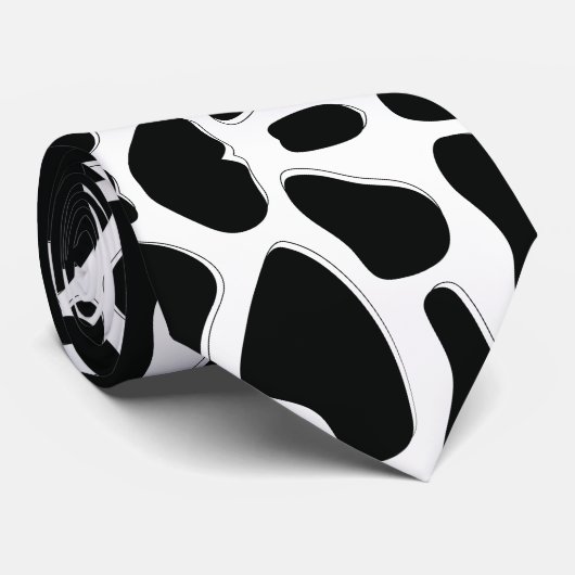 Zakelijk Zwart en Wit Stropdas (Opgerold)