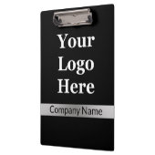 Zakelijk Zwart en Zilver Uw Logo Bedrijfsnaam Klembord (Links)