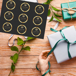 Zakelijk zwart goud koninklijke kroon tissuepapier