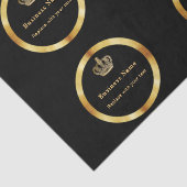 Zakelijk zwart goud koninklijke kroon tissuepapier (Detail)