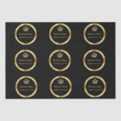 Zakelijk zwart goud koninklijke kroon tissuepapier (Voorkant)