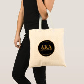Zakelijk Zwart Goud Monogram Logo Trellis Tote Bag (Voorkant (product))