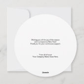 Zakelijk Zwart Groen Krans Aangepaste Logo XMAS Feestdagenkaart (Achterkant)