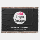 Zakelijk  zwart, minimaal deken (Voorkant)