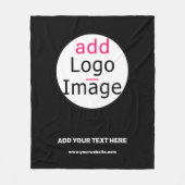 Zakelijk  zwart, minimaal fleece deken (Voorkant)