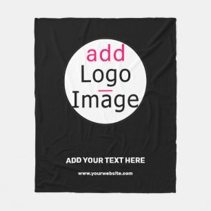 Zakelijk zwart, minimaal fleece deken