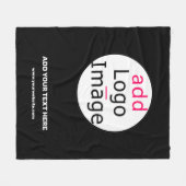 Zakelijk  zwart, minimaal fleece deken (Voorkant (Horizontaal))