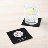 Zakelijk zwart, minimaal kartonnen onderzetters (Insitu)