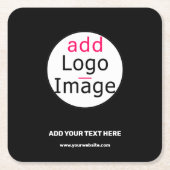 Zakelijk zwart, minimaal kartonnen onderzetters (Voorkant)