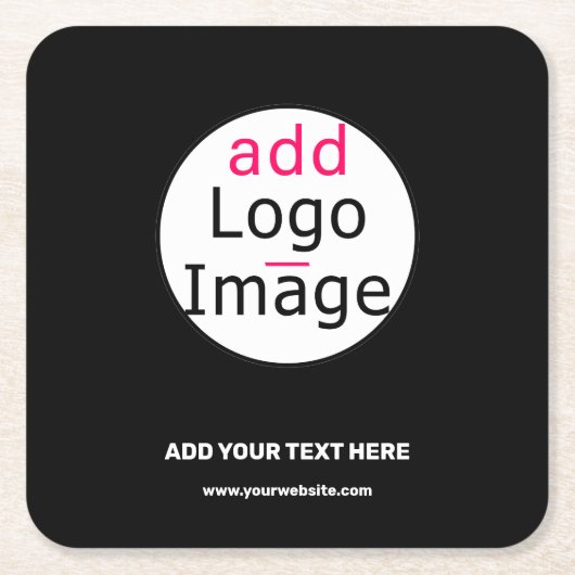 Zakelijk zwart, minimaal kartonnen onderzetters (Voorkant)