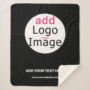 Zakelijk zwart, minimaal sherpa deken