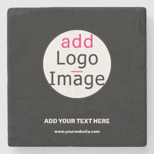 Zakelijk  zwart, minimaal stenen onderzetter