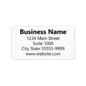 Zakelijk zwart-wit basisadres etiket (Voorkant)