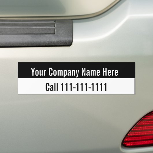 Zakelijk zwart-wit bedrijf Adverteren Bumpersticker (Op auto)