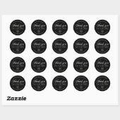 Zakelijk Zwart Wit Dank u Bestelling | LOGO toevoe Ronde Sticker (Vel)