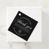 Zakelijk Zwart Wit Dank u | Uw LOGO toevoegen Bedankjes Labels (In situ)