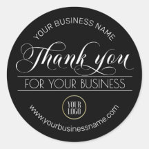 Zakelijk Zwart Wit Dank u | Uw LOGO toevoegen