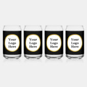 Zakelijk Zwart Wit en Goud Uw Logo Sjabloon Blikvorm Glas (Voorkant)