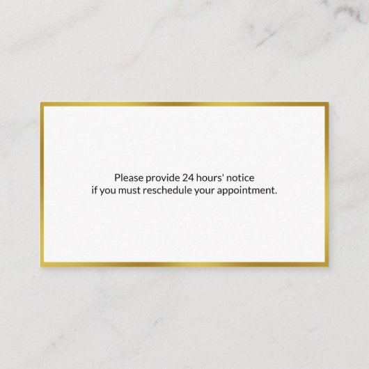 Zakelijk Zwart Wit Goud Doctor Kantoor Uw volgende Afsprakenkaartje (Achterkant)