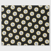 Zakelijk Zwart Wit Goud Elegant Uw Logo Hier Cadeaupapier (Vlak)