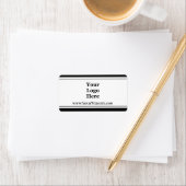 Zakelijk Zwart-Wit Logo Website Product Etiket (Insitu)