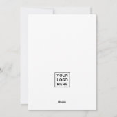 Zakelijk Zwart-wit Moderne Typografie Feestdagenkaart (Achterkant)