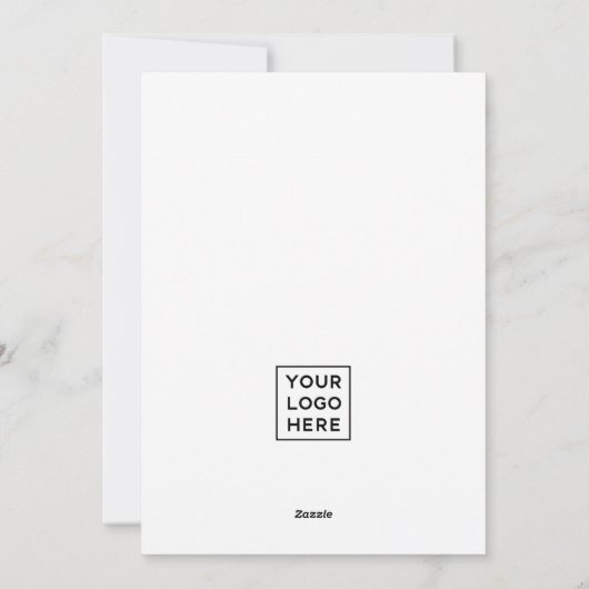 Zakelijk Zwart-wit Moderne Typografie Feestdagenkaart (Achterkant)