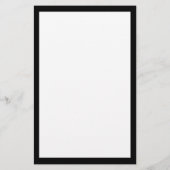 Zakelijk Zwart Wit Monogram Naam Contactgegevens. Briefpapier (Achterkant)