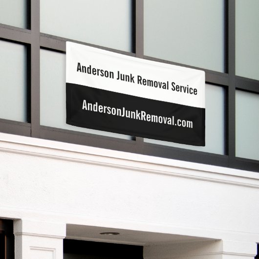 Zakelijk Zwart-wit Promotionele Junk Verwijdering Spandoek (Buitenkant Gebouw)