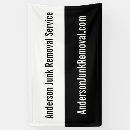 Zakelijk Zwart-wit Promotionele Junk Verwijdering Spandoek (Verticaal)