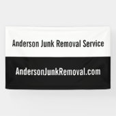 Zakelijk Zwart-wit Promotionele Junk Verwijdering Spandoek (Horizontaal)